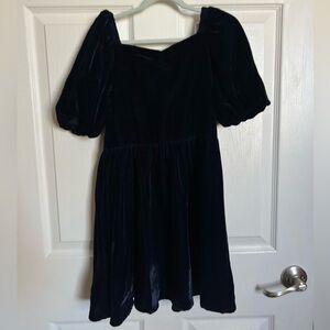 Janie and Jack Navy Velvet Dress